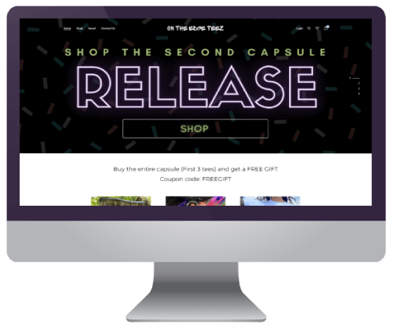 On The Edge Teez mockup