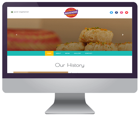 Mahendra Sweet Mart mockup